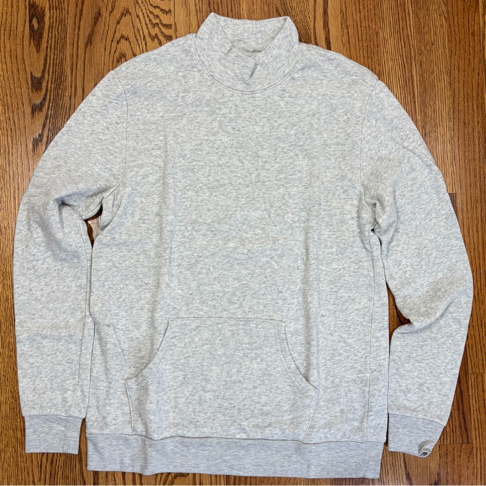 Alternative Apparel Amazingly Soft Light Gray Turtleneck Sweatshirt